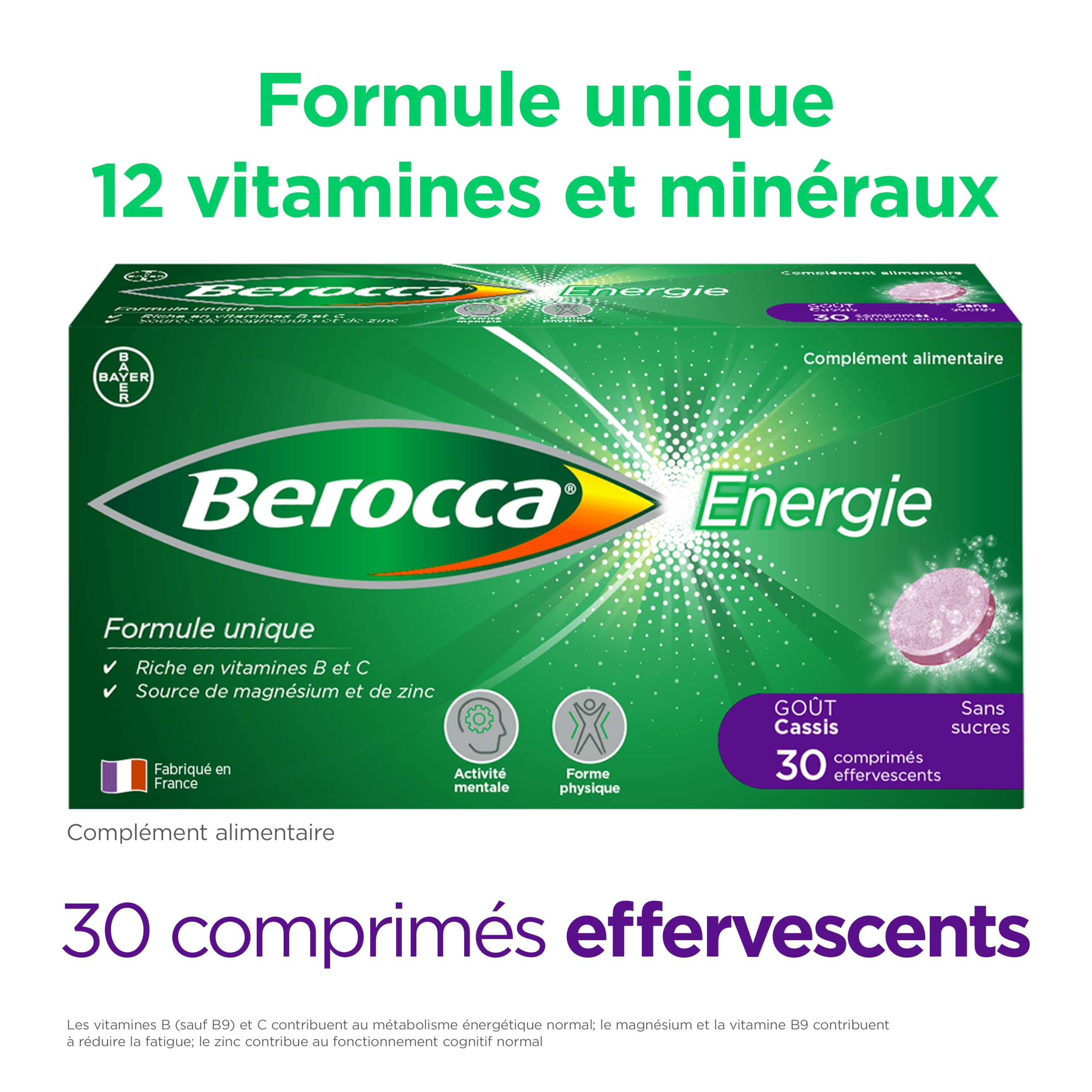 Berocca Energie Effervescent Cassis 2