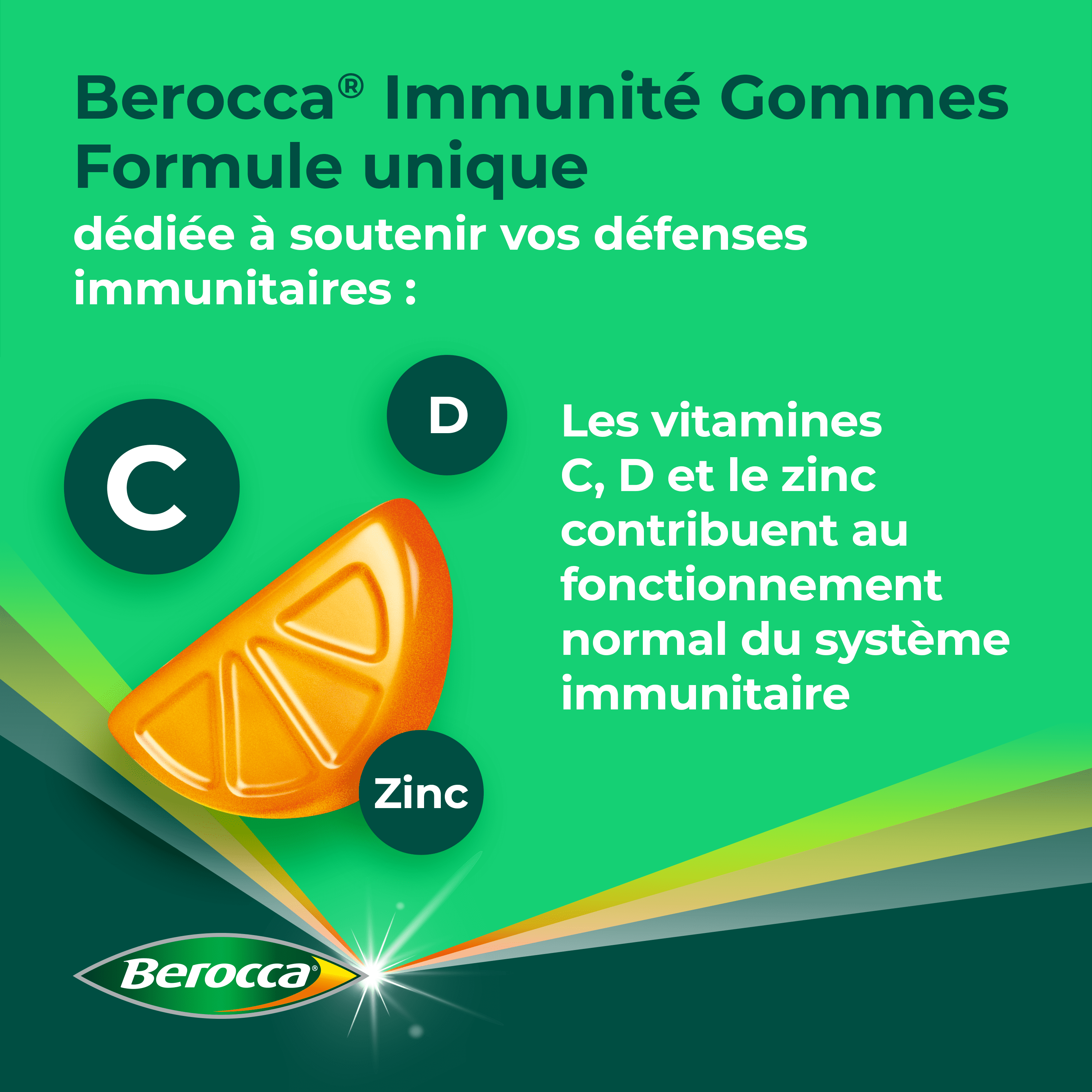 Berocca® Immunité Gommes I Complément alimentaire